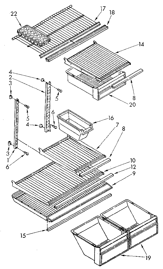 Kenmore 1069610583 shelf diagram