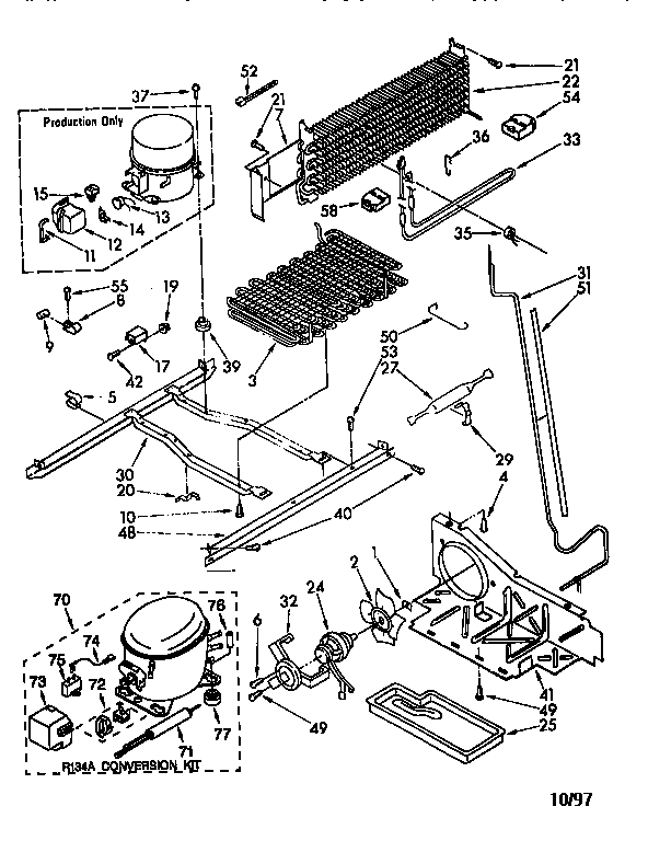 Kenmore 1069610583 unit diagram