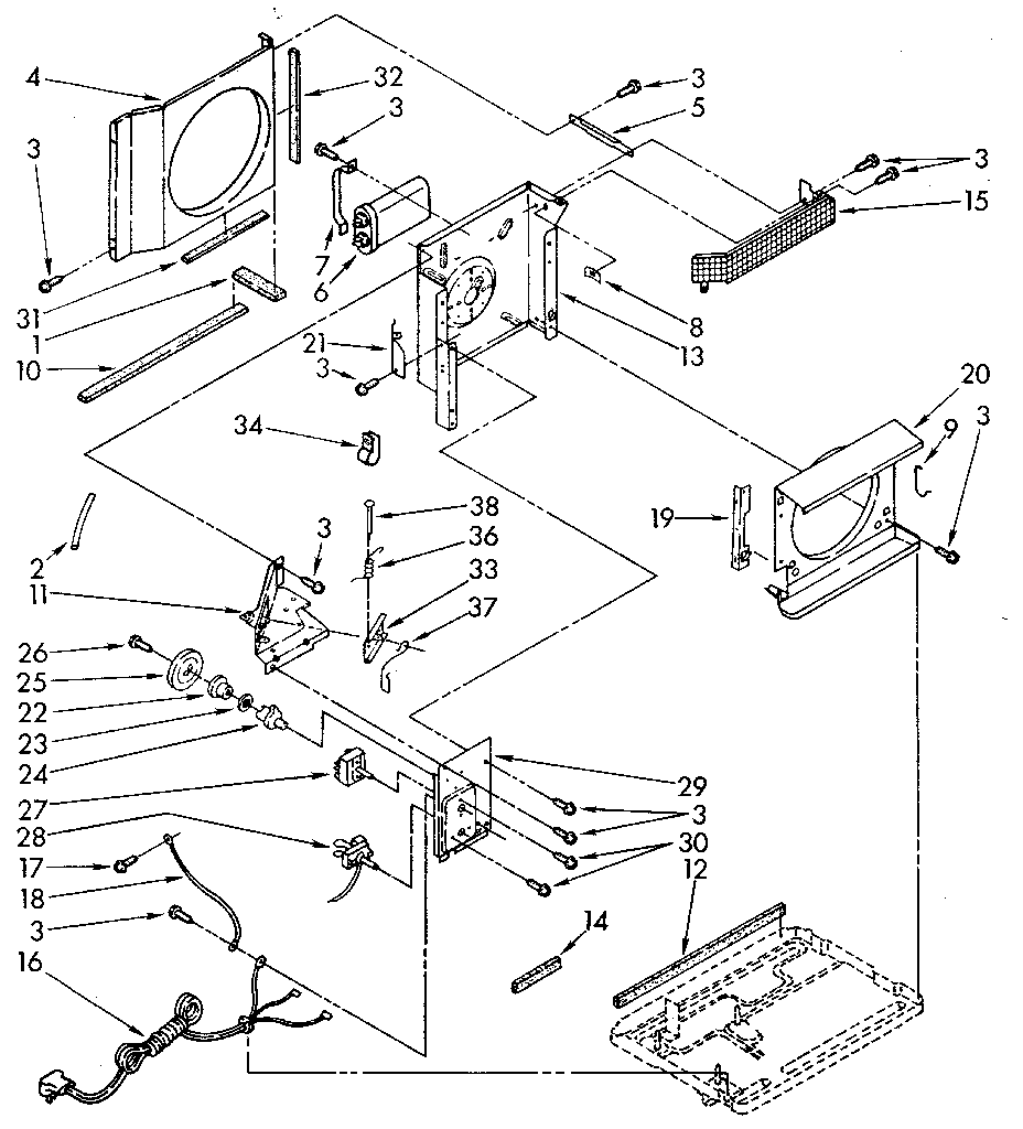 Kenmore 1068760785 air flow and control diagram