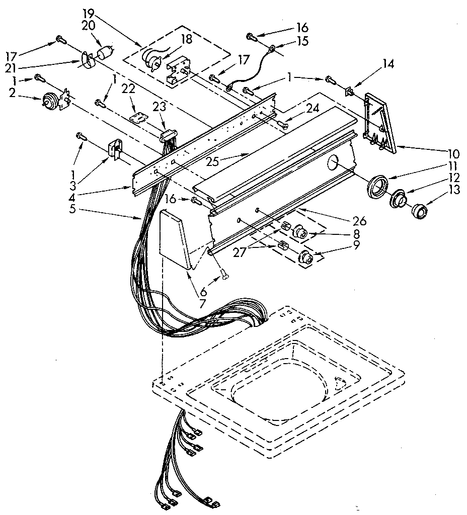 Kenmore 11082881700 console panel diagram