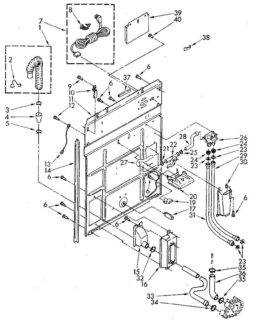 Kenmore 11082881700 rear panel diagram
