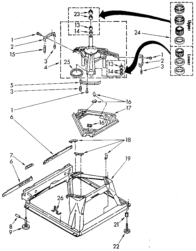Kenmore 11082881700 machine base diagram