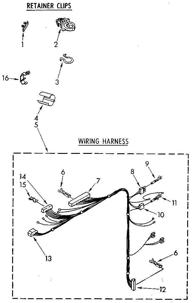 Kenmore 11082881700 wiring harness diagram