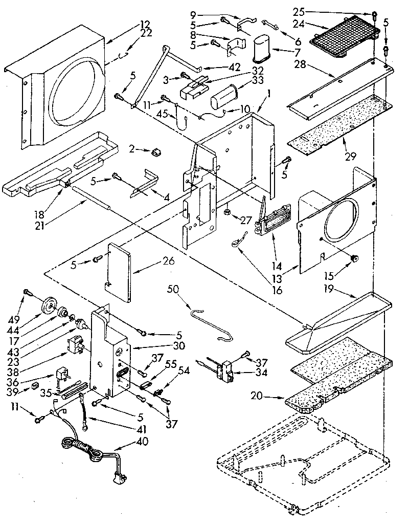 Kenmore 1068781070 air flow and control parts diagram
