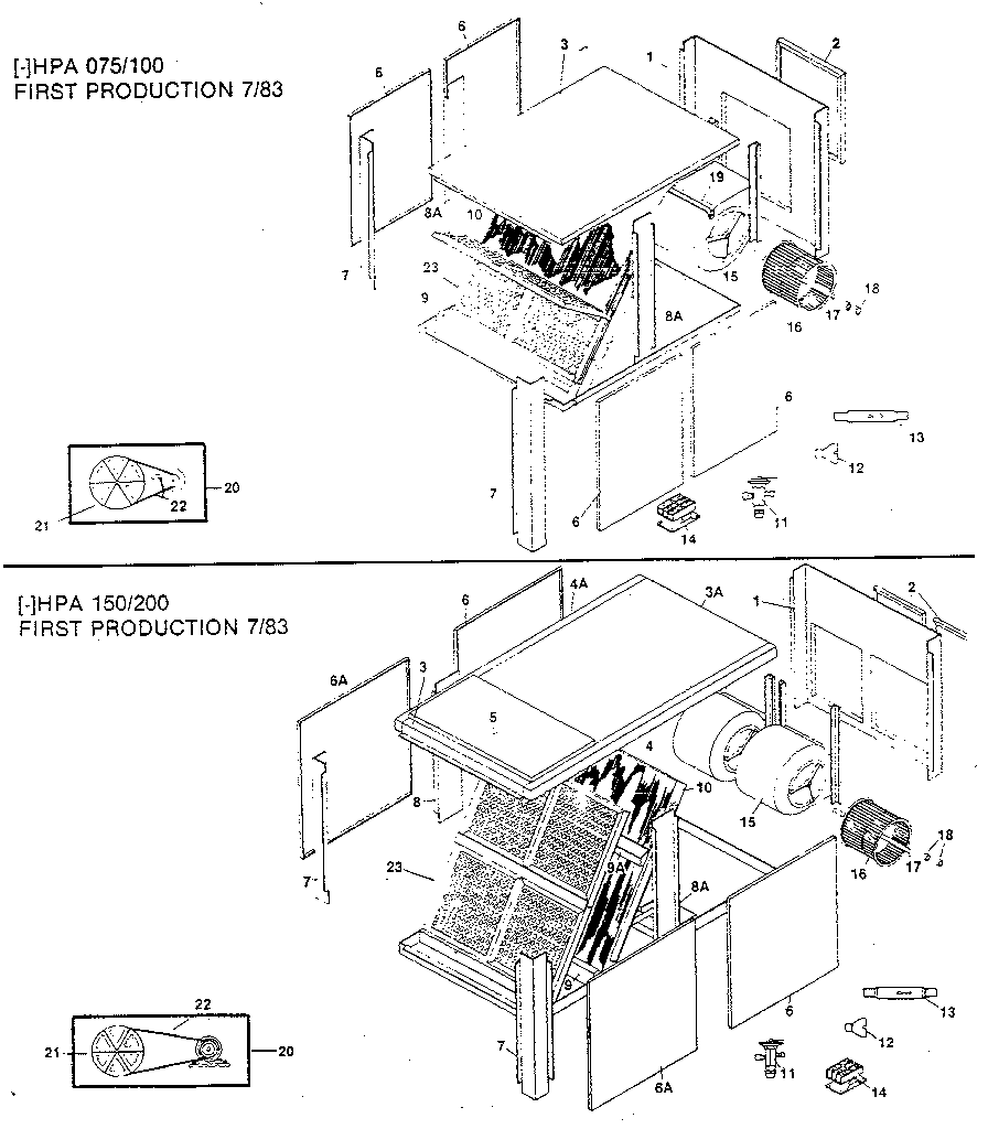 Rheem HPA 150 replacement parts for el,ek1,gk1,zk1 and zl1 diagram