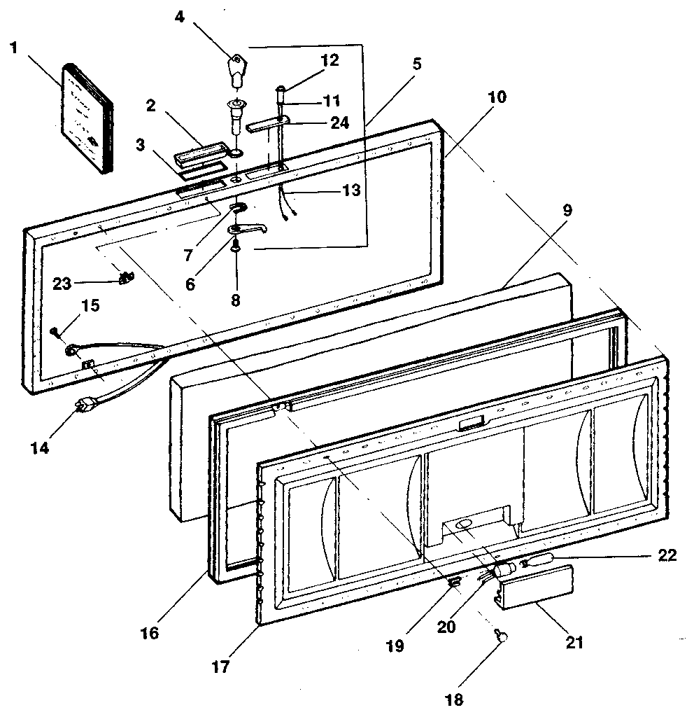 Kenmore 2538193310 lid diagram