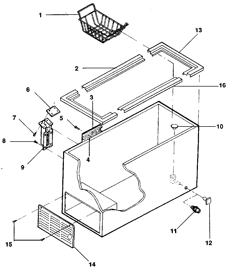 Kenmore 2538193310 cabinet diagram