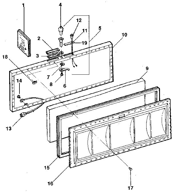 Kenmore 2538192380 lid diagram