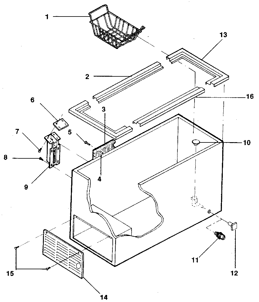 Kenmore 2538192380 cabinet diagram