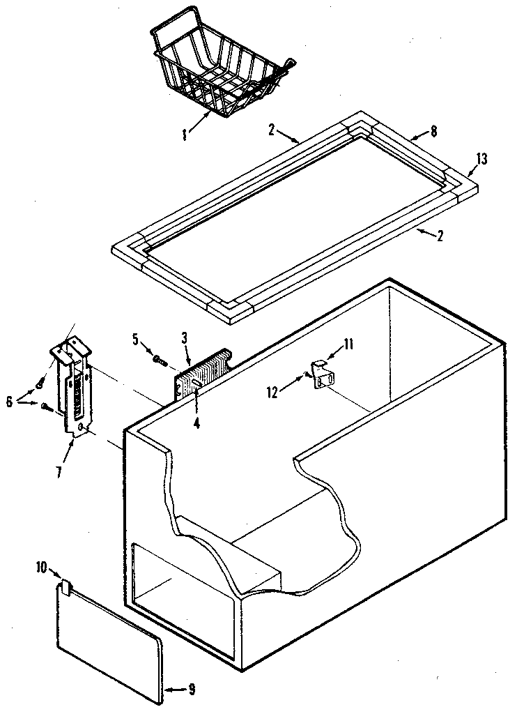 Kenmore 2538191010 cabinet diagram
