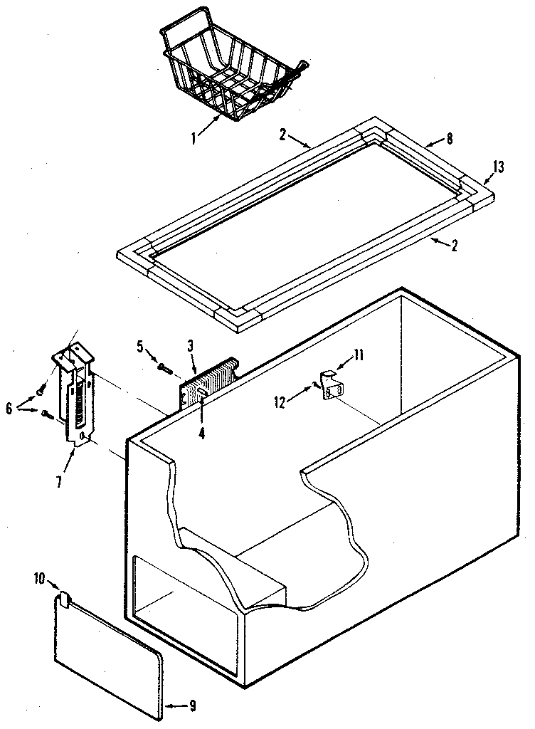 Kenmore 2538191580 cabinet diagram