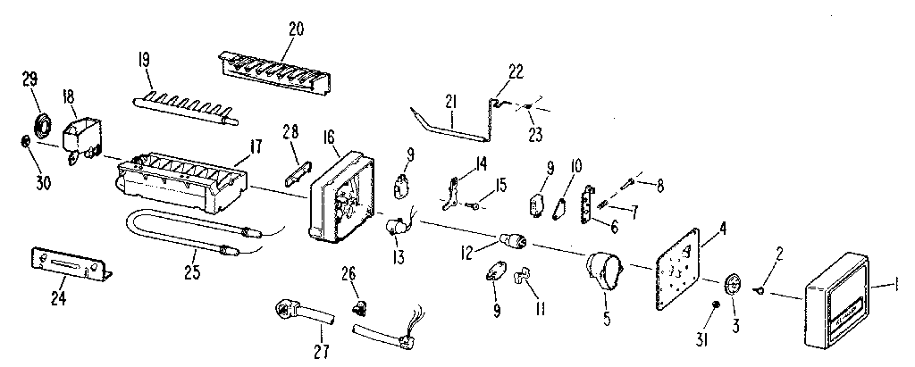 Kenmore 3638751510 ice maker (363.8335) diagram