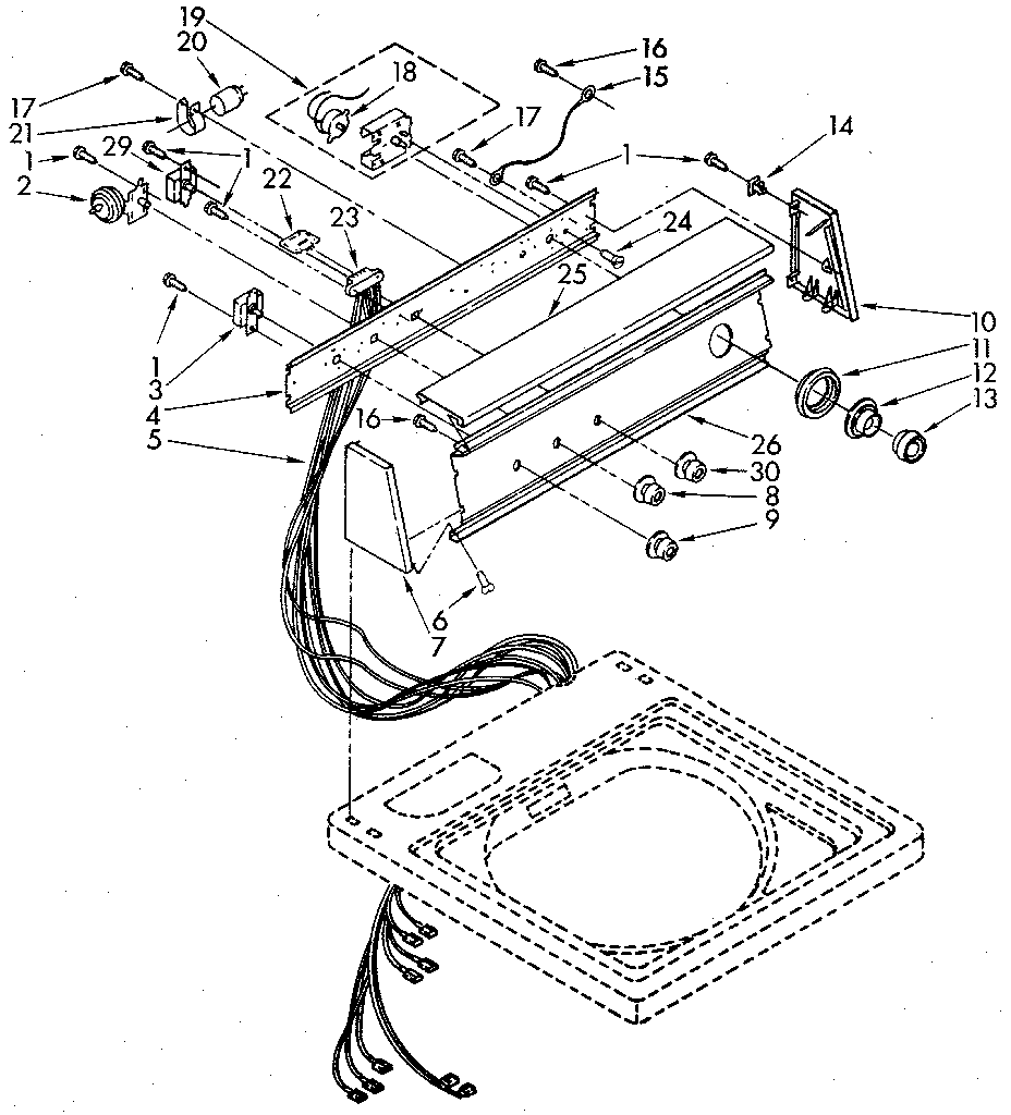 Kenmore 11082892700 console panel diagram