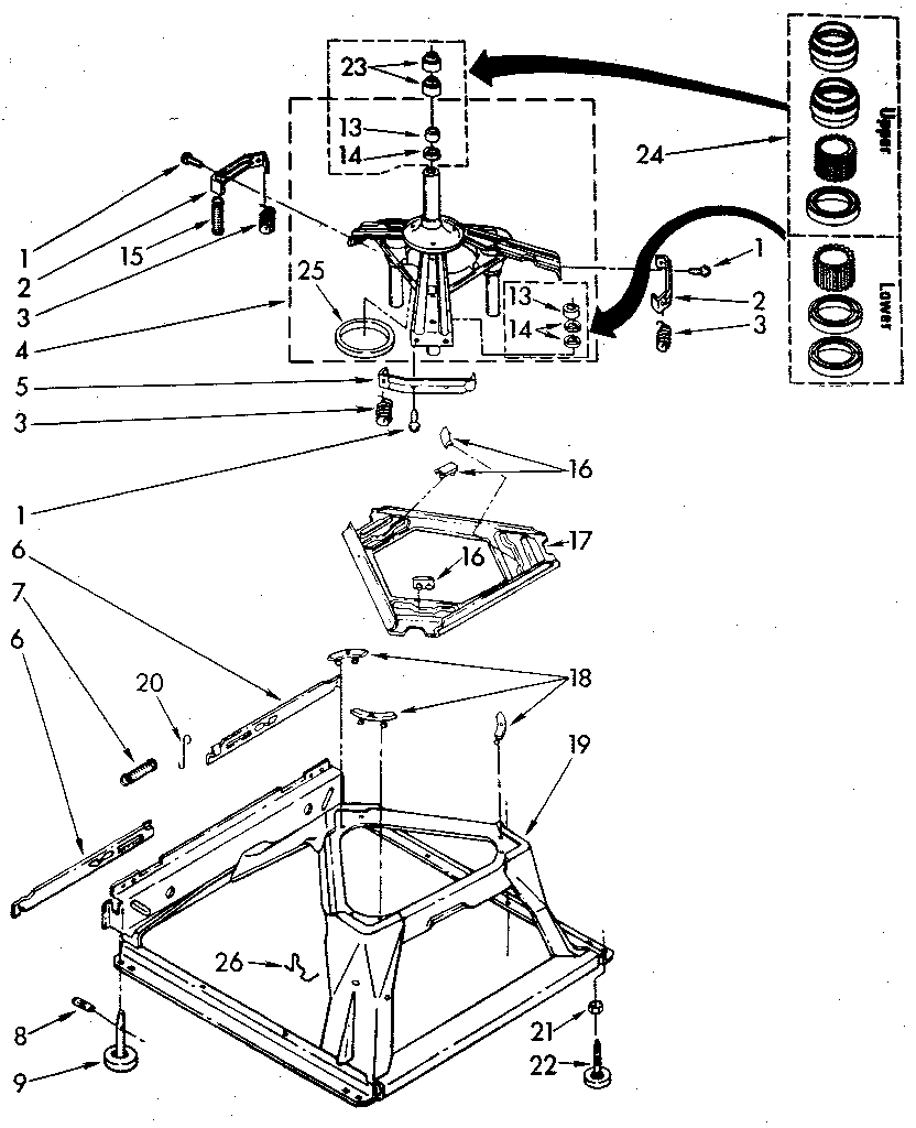 Kenmore 11082892700 machine base diagram