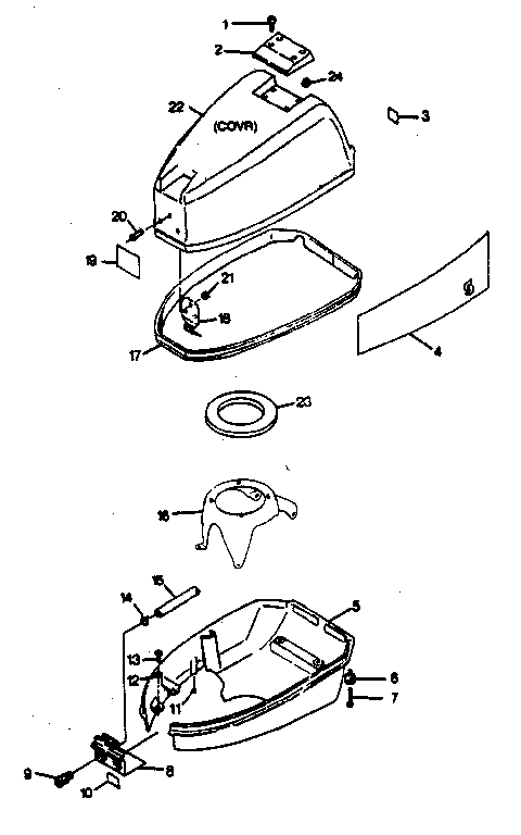 Craftsman 225587500 engine cover diagram