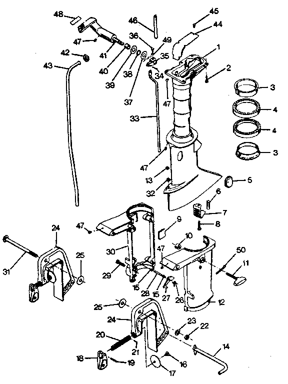 Craftsman 225587500 motor leg diagram