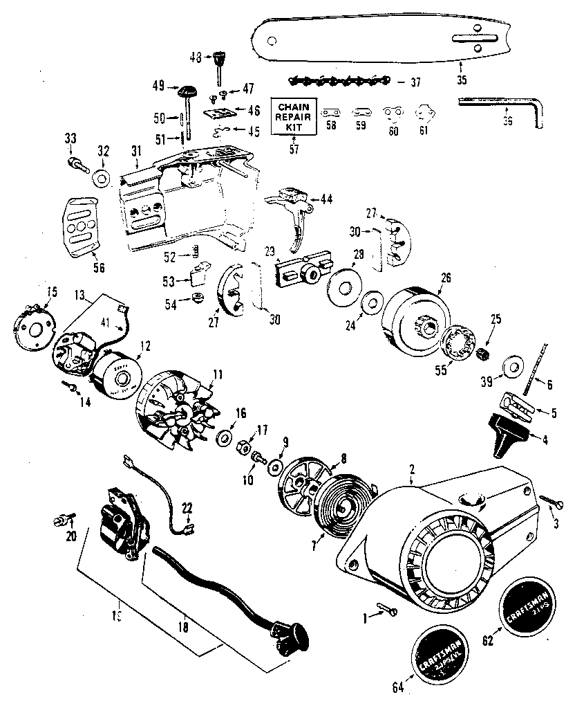 Craftsman 358350950 fig. 1 diagram