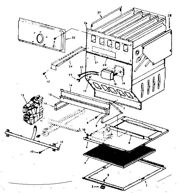 Kenmore 867762210 heat exchanger and gas valve diagram