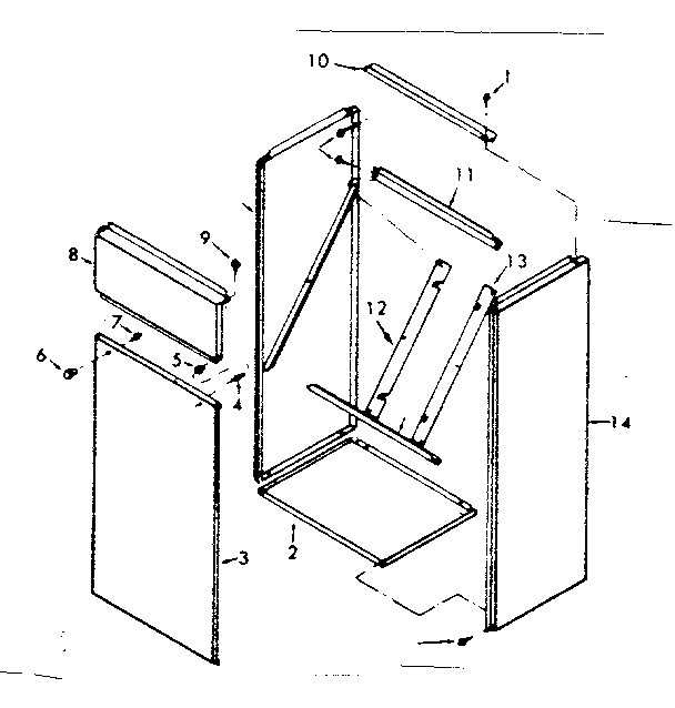 Kenmore 867762670 return air cabinet diagram