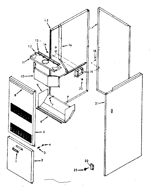 Kenmore 867762670 gas-fired furnace diagram