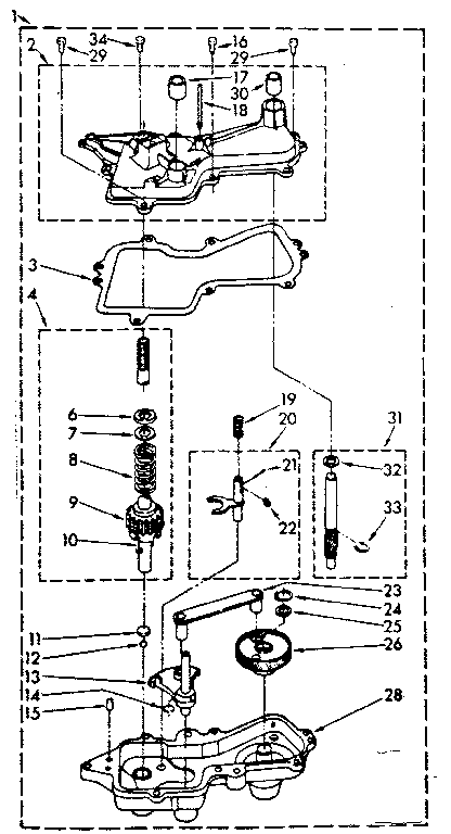 Kenmore 11082592600 gearcase parts diagram