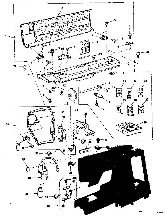 Kenmore 3851950280 base assembly diagram
