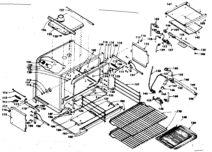 Kenmore 1553567302 oven parts diagram