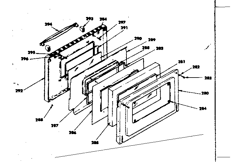 Kenmore 1553567302 oven door diagram