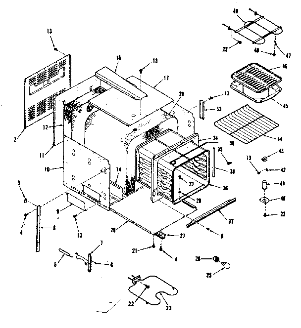 Kenmore 2784228591 body section diagram