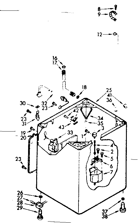 Kenmore 1107314612 cabinet parts diagram
