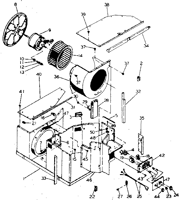 Kenmore 2538752590 electrical system and air handling parts diagram