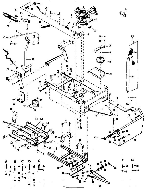 Craftsman 842240681 main frame diagram