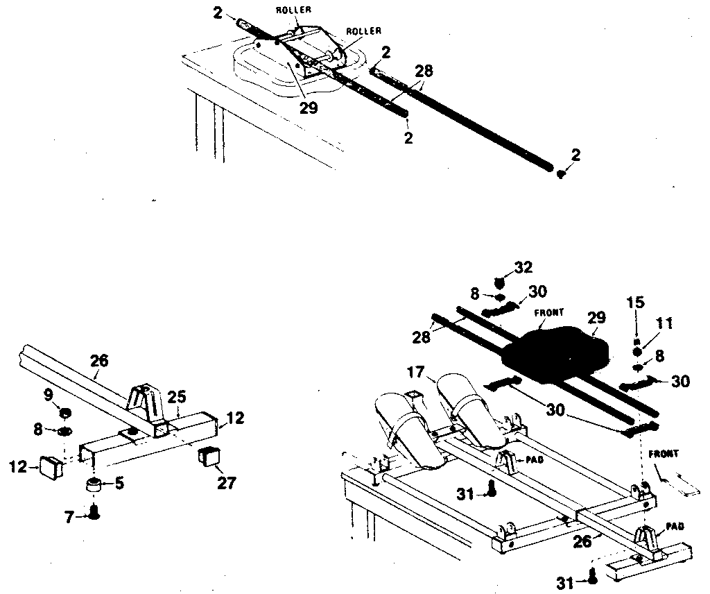 DP BODY TONE 300A base assembly diagram