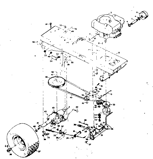 Craftsman 50225891 clutch & drive assembly diagram