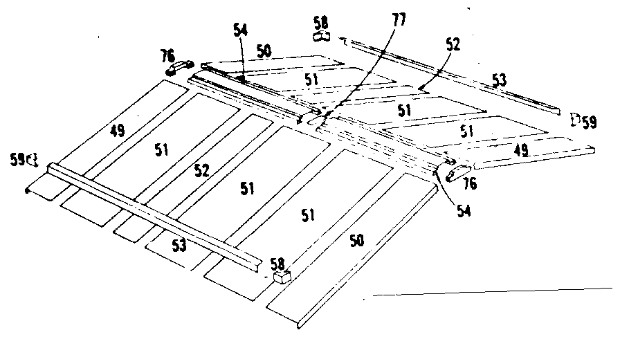 Sears 69668845 roof assembly diagram