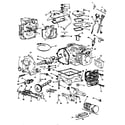 Briggs & Stratton 0749-01 cylinder, crankshaft and engine base group diagram