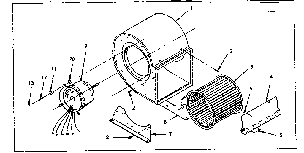 Kenmore 73576754 blower assembly diagram