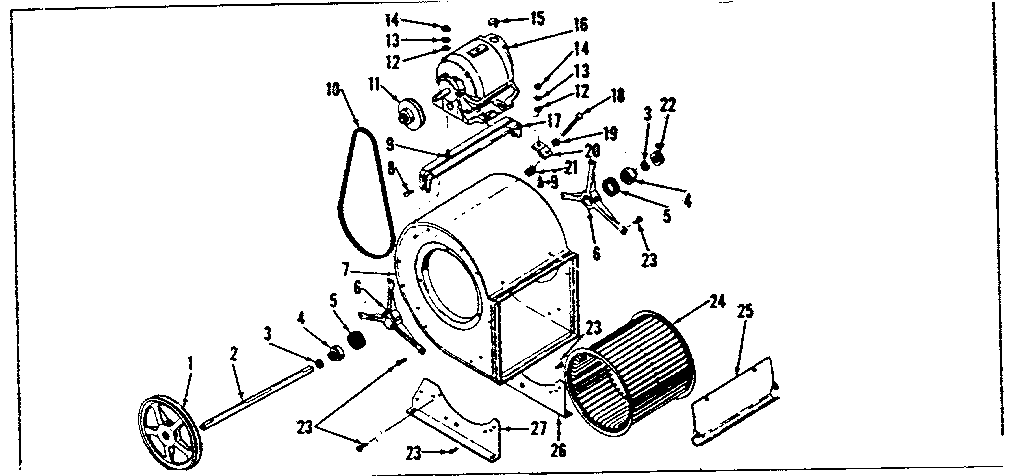 Kenmore 73576754 lau blower assembly diagram