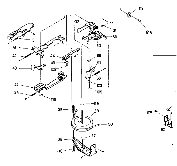 LXI 30491826150 flywheel and lever assemblies diagram