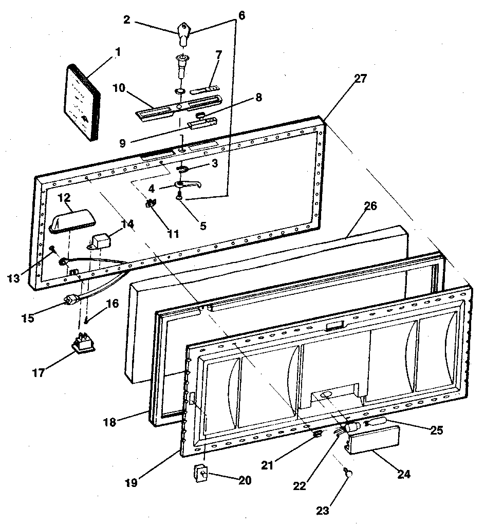 Kenmore 2538195080 door diagram