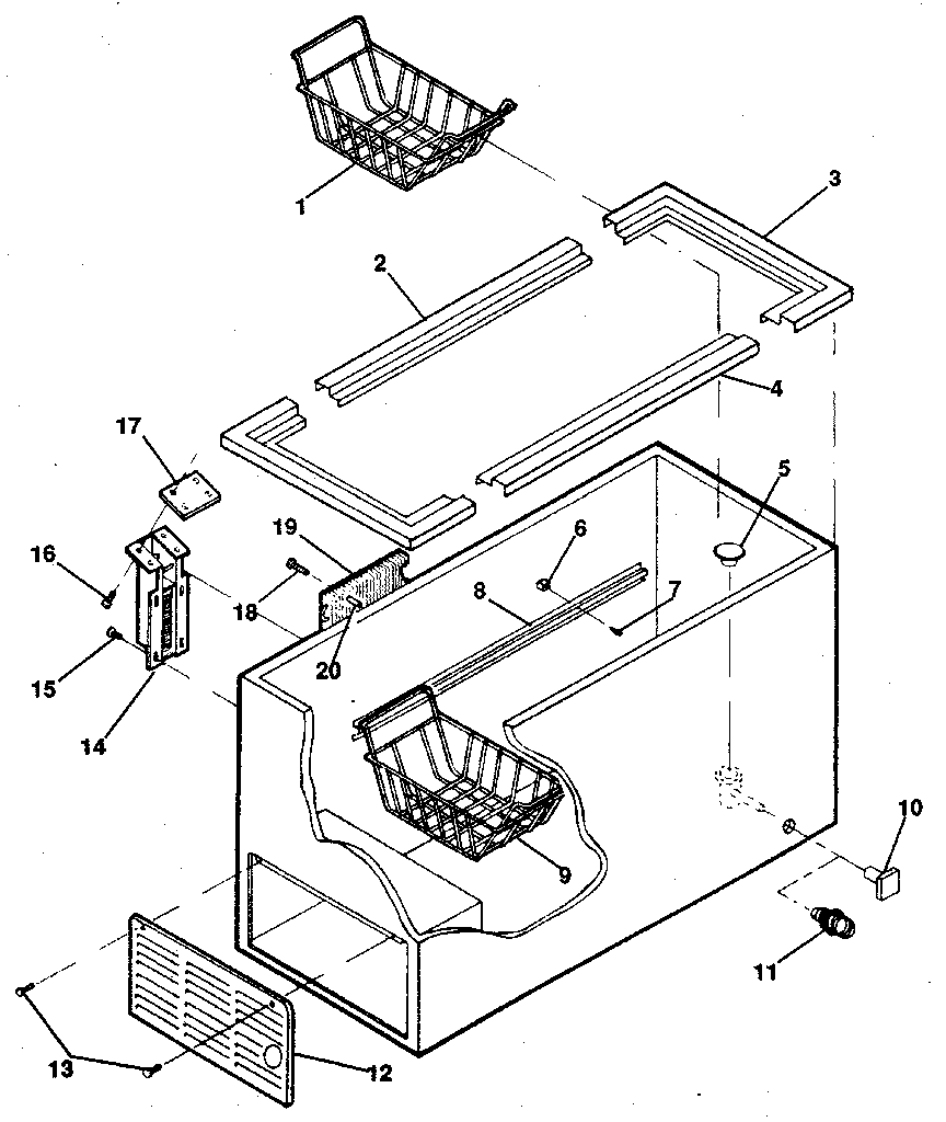 Kenmore 2538195310 cabinet diagram