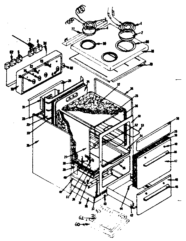 Kenmore 119920621 body section diagram