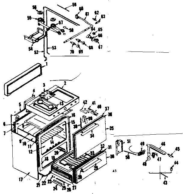 Kenmore 119712450 body section diagram