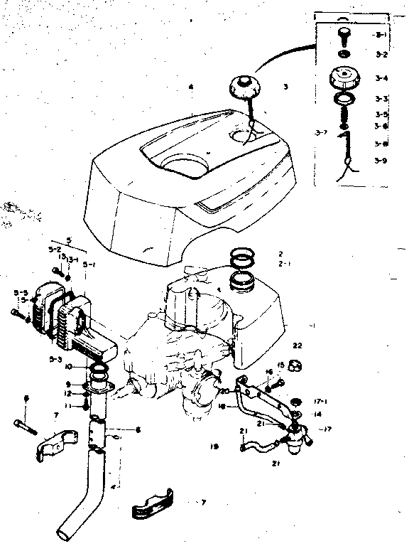 Sears 36958230 fuel tank and line diagram