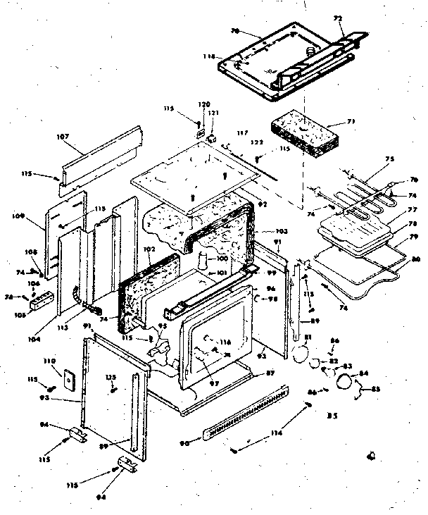 Kenmore 6284558550 body assembly diagram