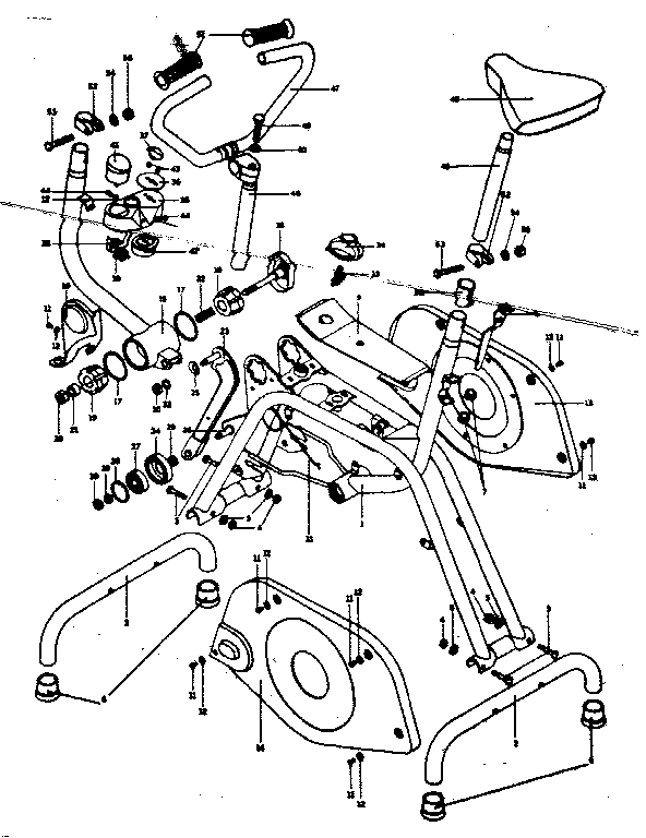 MCA Sports HI TECH VIBROCYCLE main frame diagram