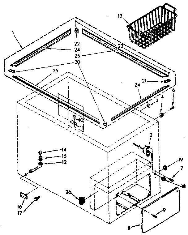 Kenmore 1988162312 cabinet parts diagram