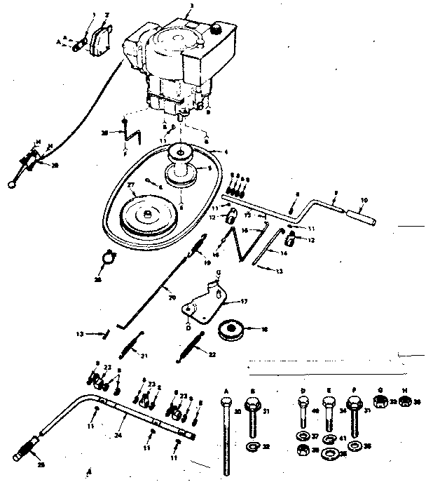 Craftsman 917255120 clutch-brake and drive diagram