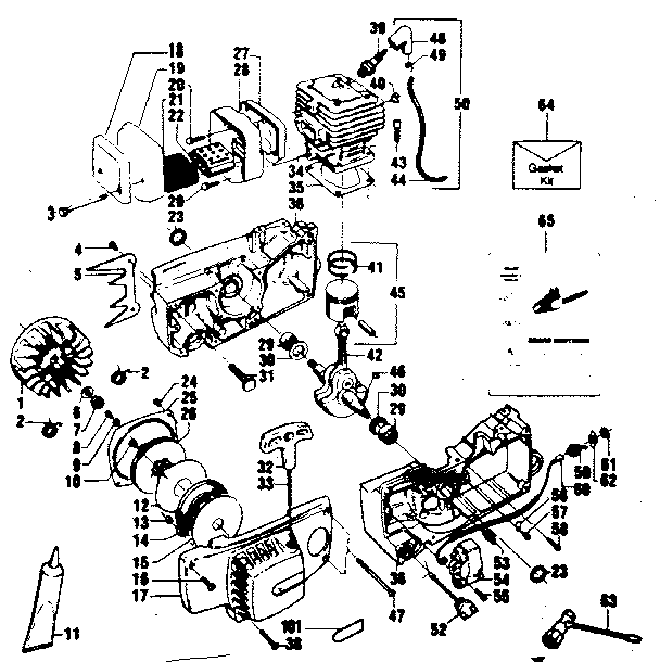 Craftsman 358356081 flywheel assembly diagram