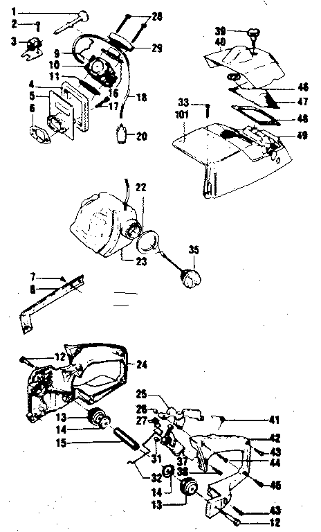Craftsman 358356081 main frame diagram